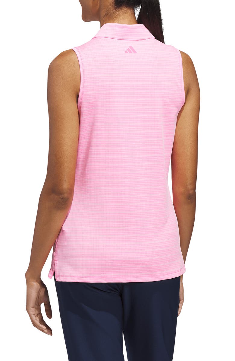 adidas Performance Sleeveless Jacquard Polo, Alternate, color, Lucid Pink