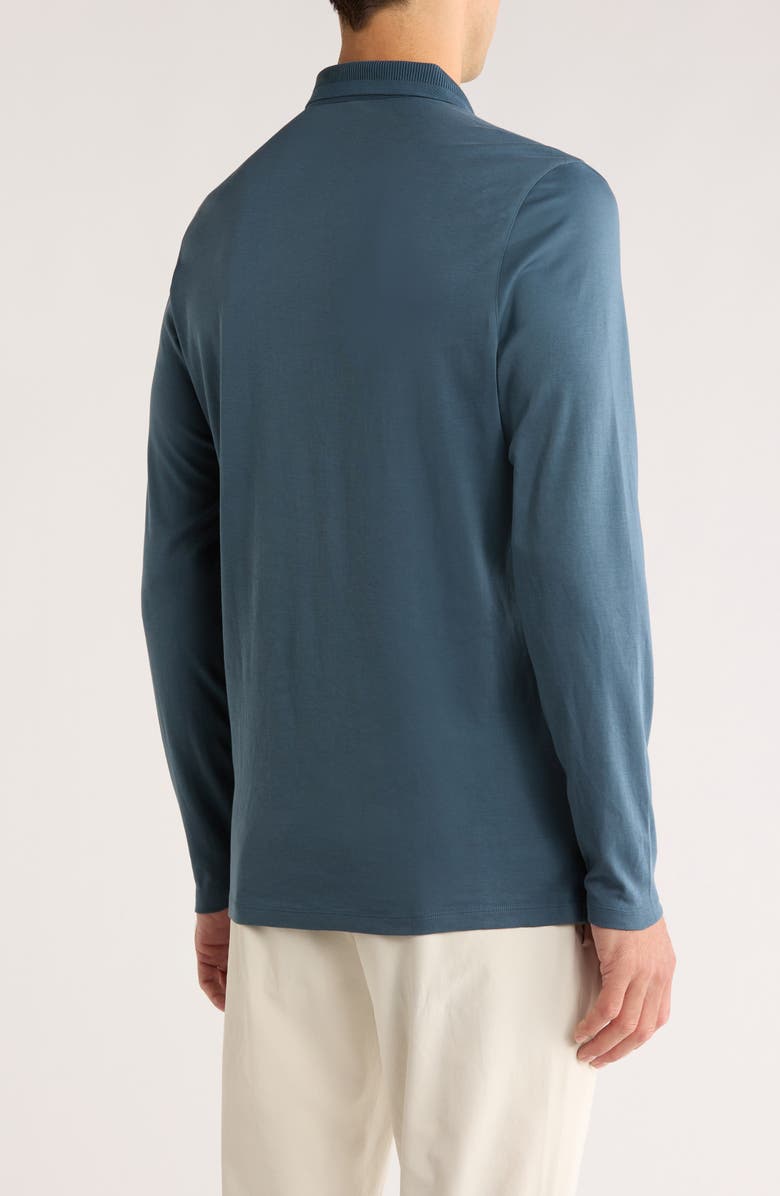 Robert Barakett Georgia Long Sleeve Pima Cotton Polo, Alternate, color, Orion Blue