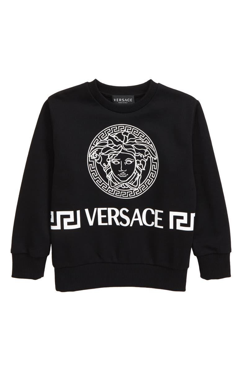 Versace Kids' Medusa Logo Sweatshirt, Main, color, 