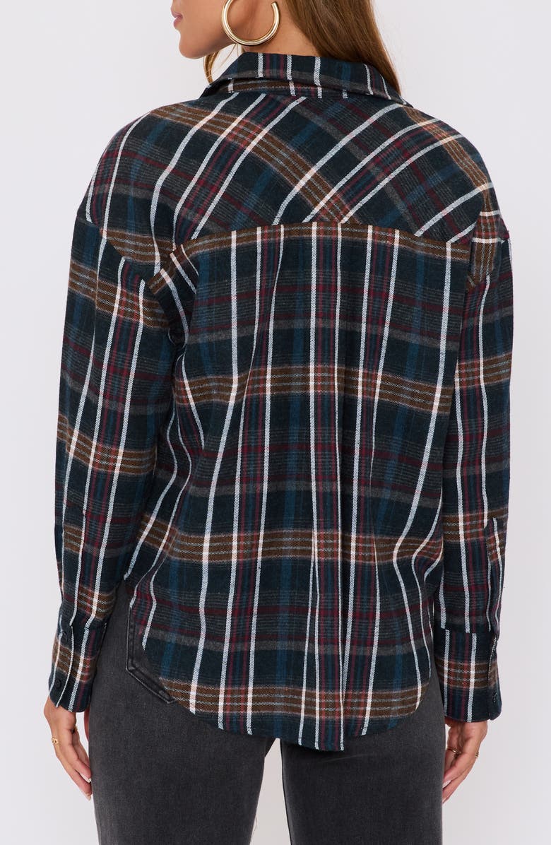 VICI Collection Auburn Plaid Button-Up Shirt, Alternate, color, 