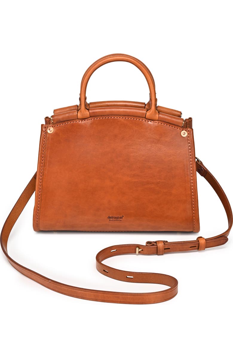 OLD TREND Laurel Genuine Leather Vintage Structured Satchel, Alternate, color, Caramel