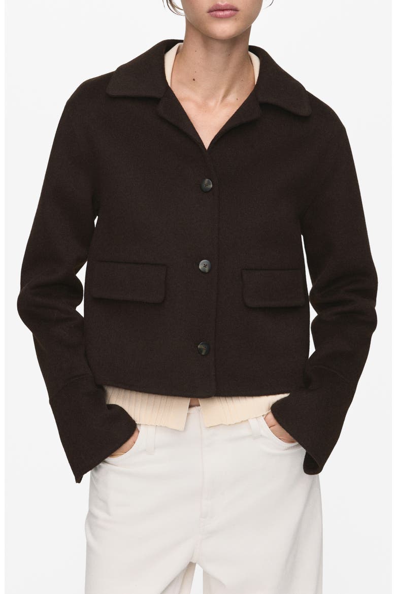 Wool Blend Jacket, Main, color, COFFEE