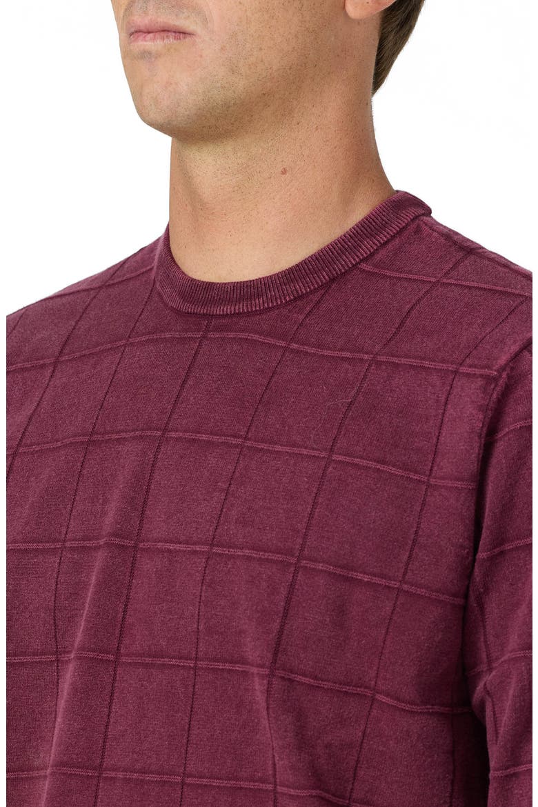 OG Windowpane Cotton Crewneck Sweater, Alternate, color, FIG