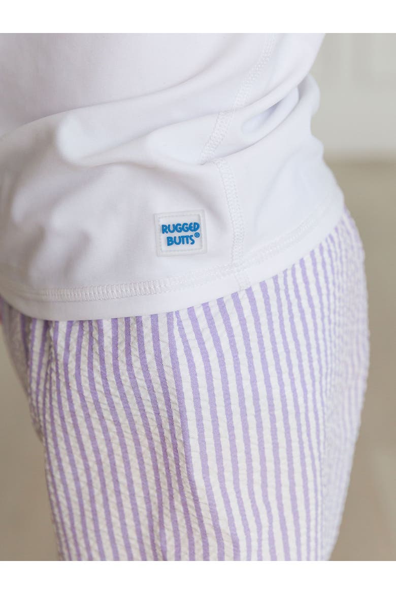 Baby Boys UPF50+ Swim Trunks, Alternate, color, Lavender Seersucker