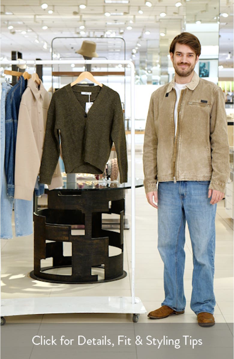 V-Neck Rib Cardigan, sales video thumbnail