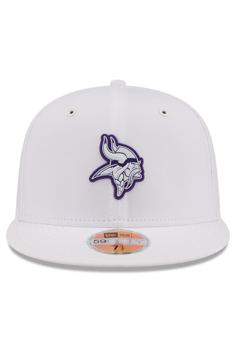 Men's New Era White Minnesota Vikings 2026 Sideline 59FIFTY Fitted Hat, Alternate, color, White