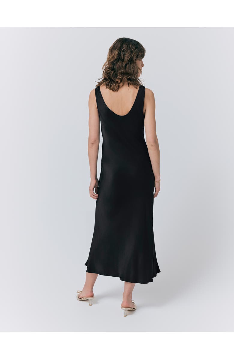 Ghost London Palm Satin Midi Slip Dress, Alternate, color, 