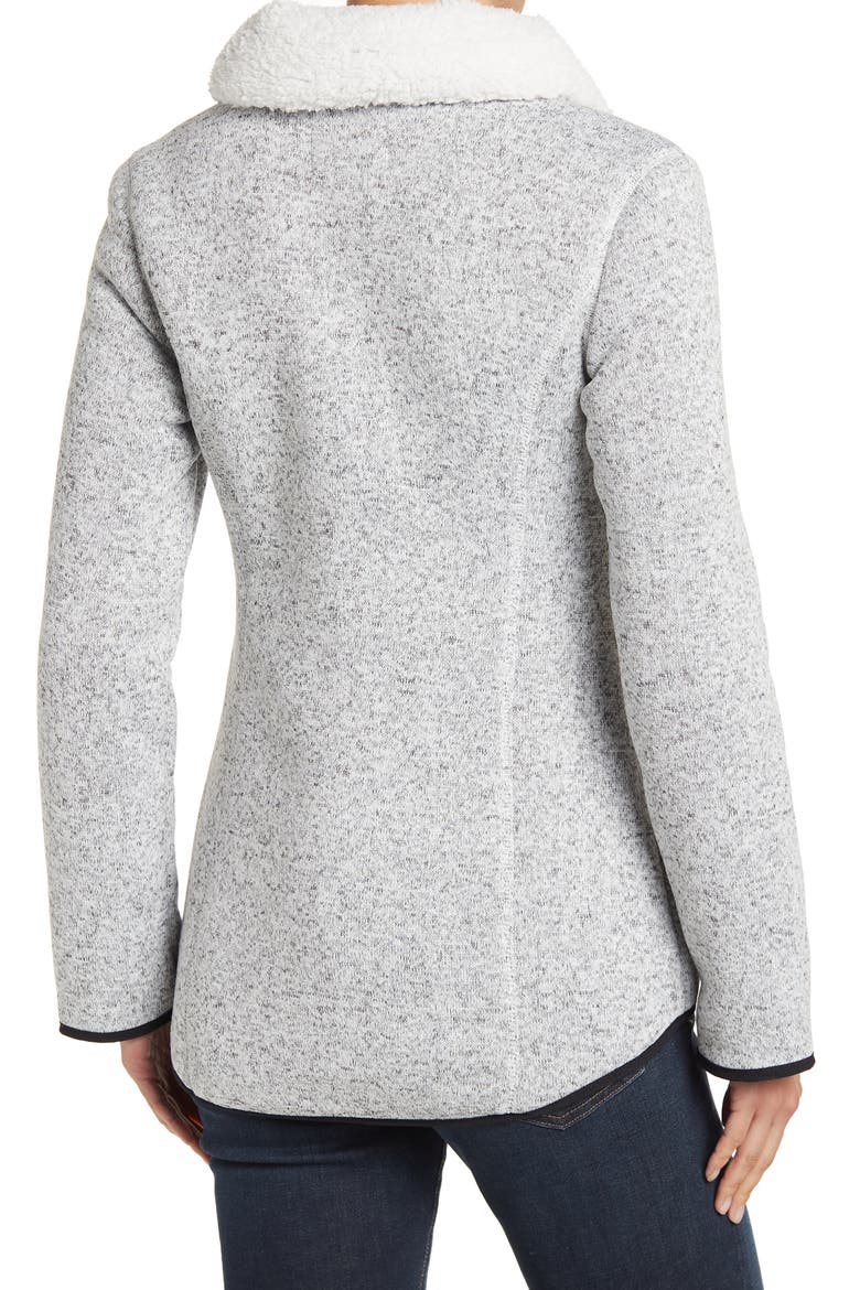Ookie and LaLa Faux Shearling Lined Sweater Jacket, Alternate, color, HEATHER GREY