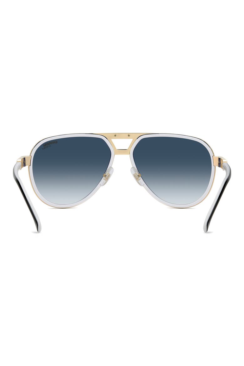 61mm Gradient Pilot Sunglasses, Alternate, color, BLACK WHITE/ DARK BLUE