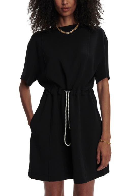 Varley Maple Short-sleeve Mini Dress In Black