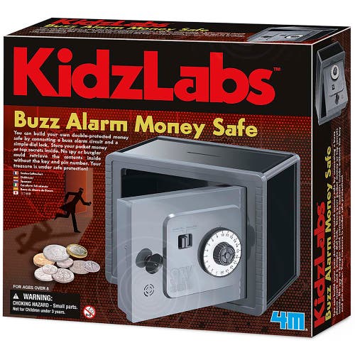 4M KidsLabs, Buzz Alarm Money Safe, DIY Electric Piggy Bank Building Kit, 8+ in Multicolored  product