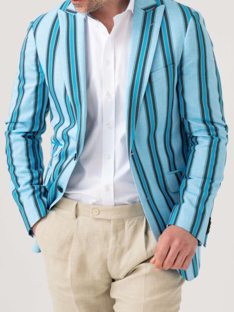 Striped Kikoy Cotton Blazer