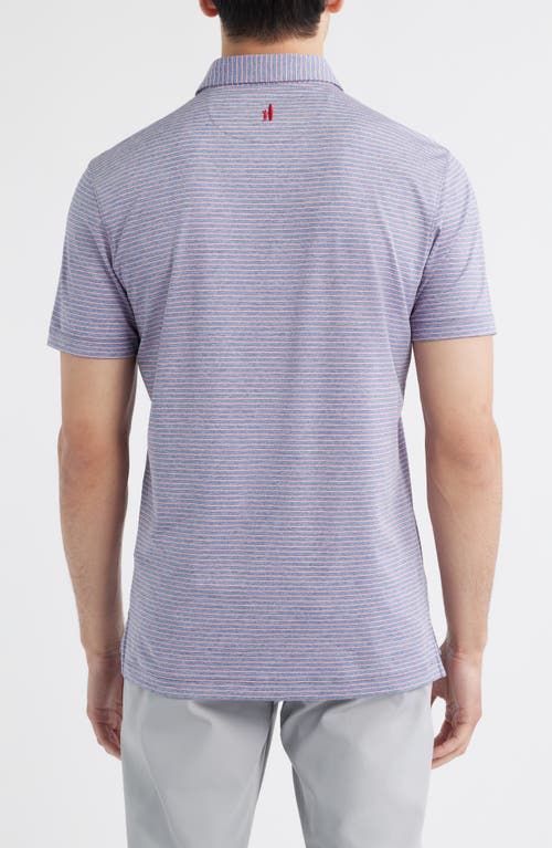 Johnnie-o Michael Stripe Performance Golf Polo In Blue