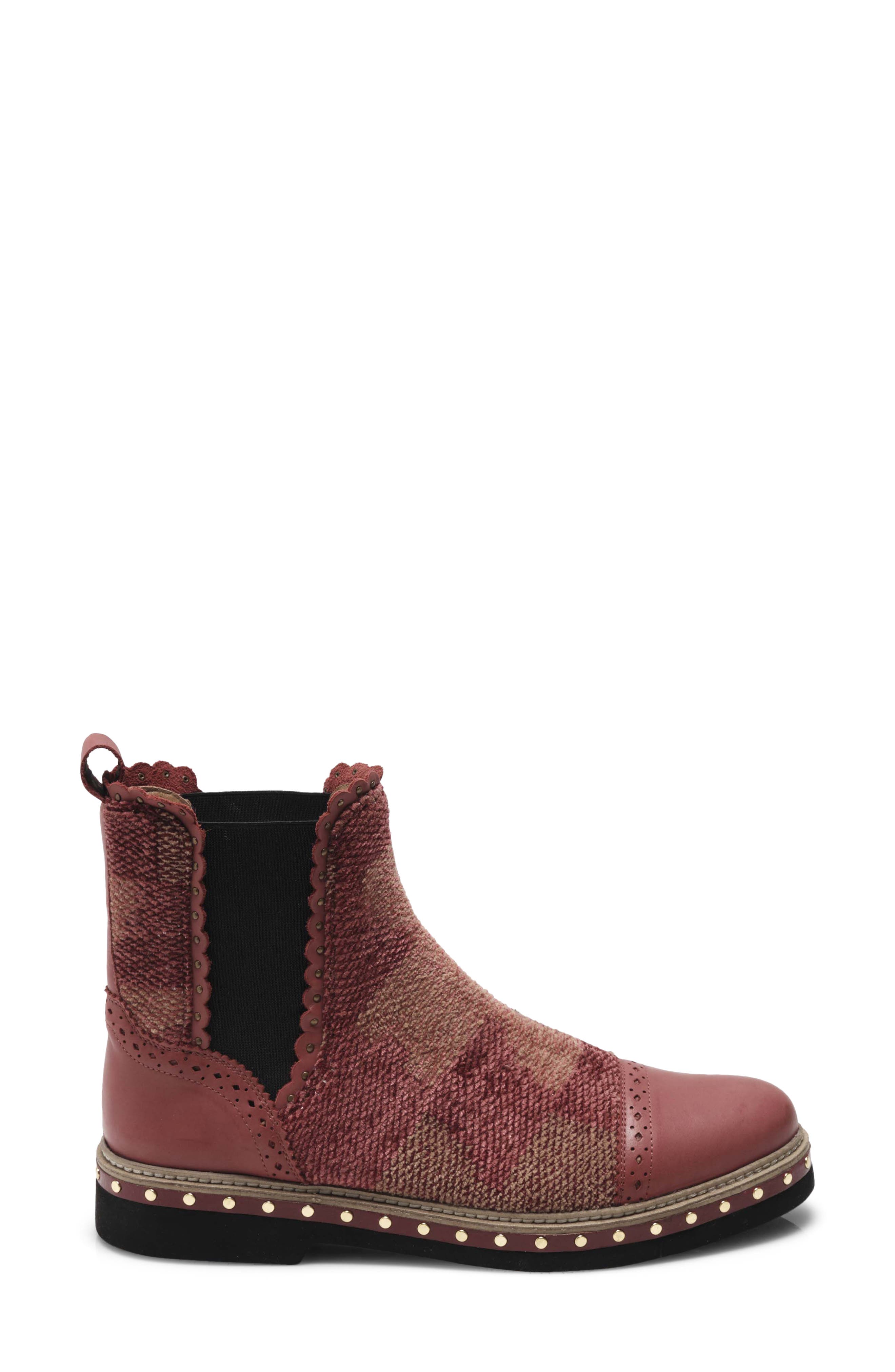 Atlas Chelsea Bootie, Alternate, color, BURGUNDY