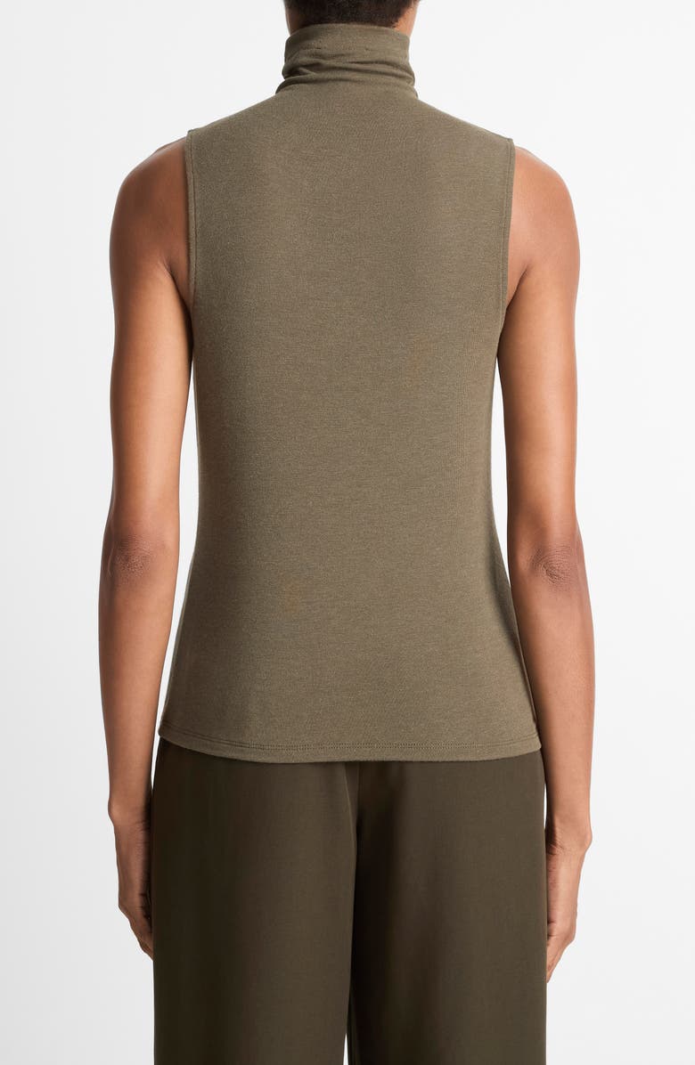 Vince Sleeveless Modal Turtleneck Top, Alternate, color, H Cypress