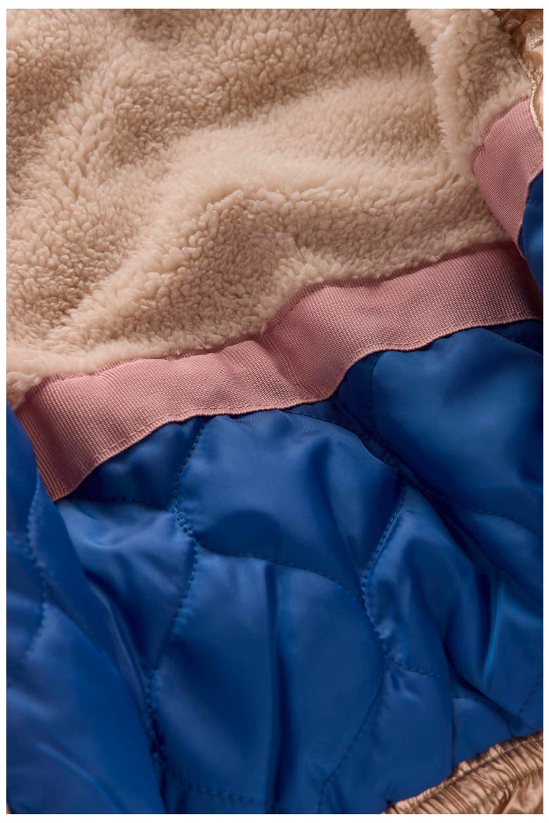Kids' Fleece Lined Quilted Hooded Jacket, Alternate, color, GOLD