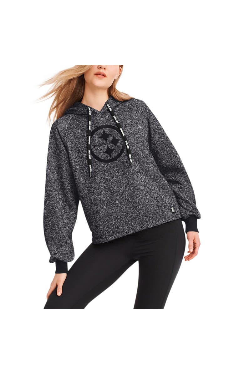 DKNY SPORT Women's DKNY Sport Black Pittsburgh Steelers Debbie Dolman Raglan Pullover Hoodie, Alternate, color, Black