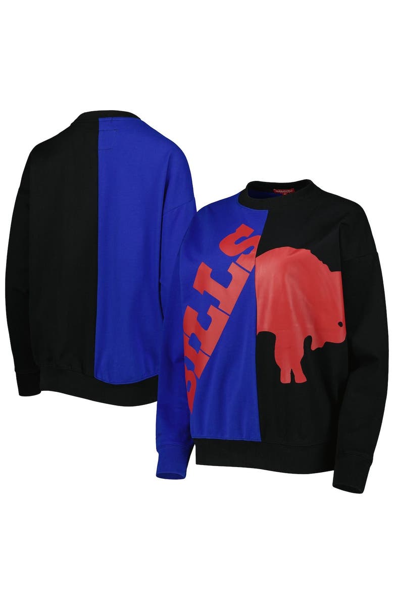 Mitchell & Ness Women's Mitchell & Ness Royal/Black Buffalo Bills Big Face Pullover Sweatshirt, Main, color, Royal