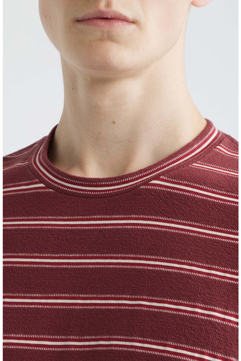 Boxy Jacquard Stripe T-Shirt, Alternate, color, STRIPE DUSTY MERLOT