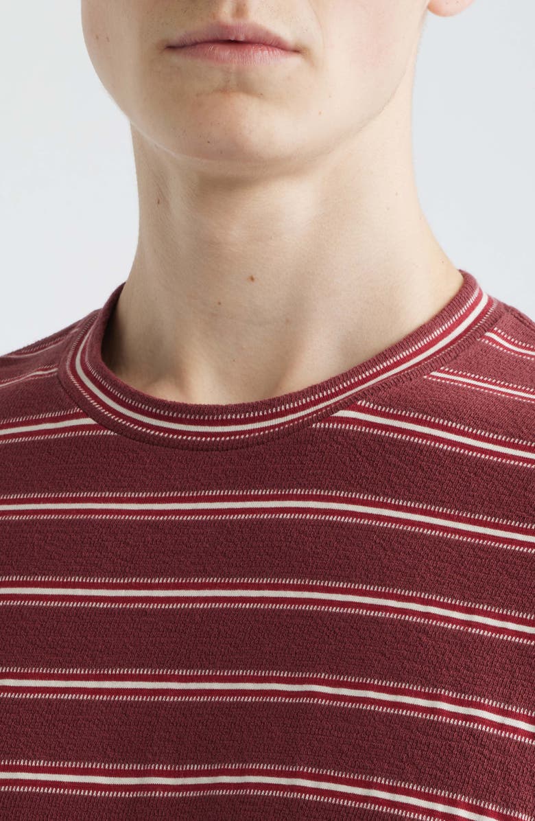 Madewell Boxy Jacquard Stripe T-Shirt, Alternate, color, Stripe Dusty Merlot