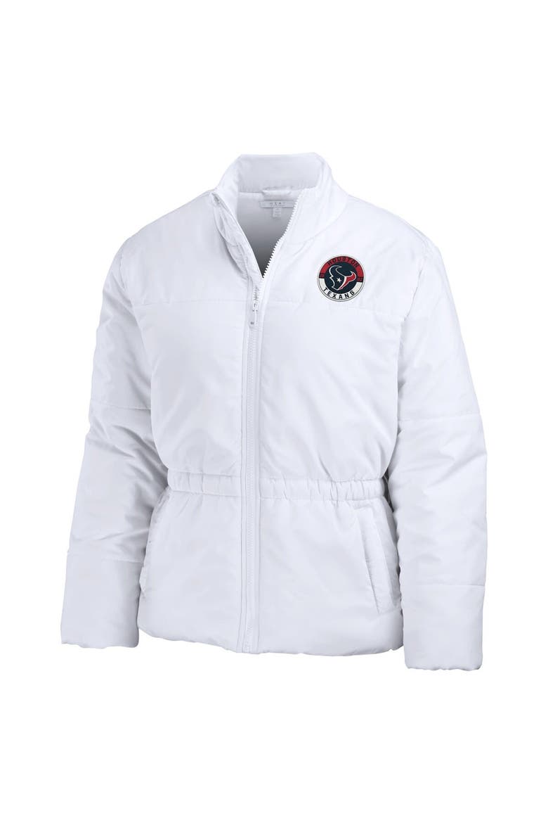 Women's WEAR by Erin Andrews  White Houston Texans Packaway Full-Zip Puffer Jacket, Alternate, color, White