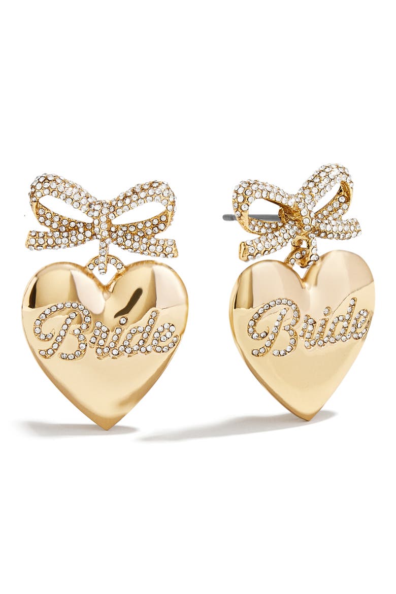 Bride to Be Drop Earrings, Main, color, GOLD