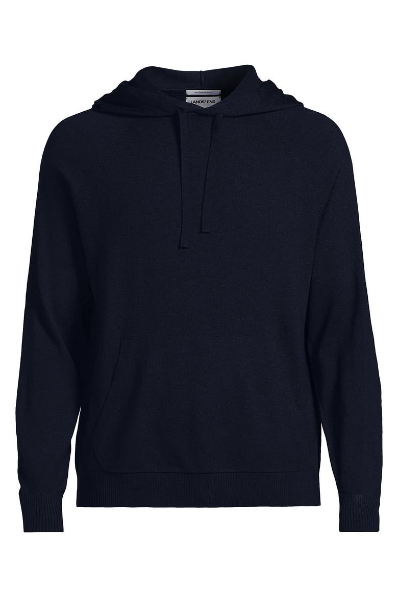 Long Sleeve Washable Merino Pullover Hoodie, Alternate, color, Radiant Navy