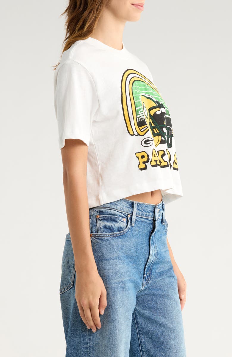 Junk Food Packers Game Time Cotton Graphic Baby Tee, Alternate, color, Vintage White