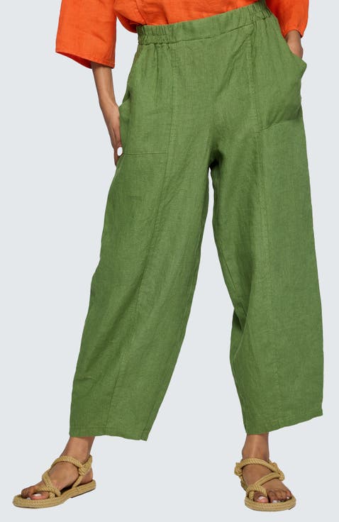 Zenya Solid Linen Pants