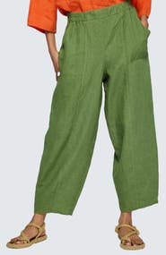 LUUKAA Zenya Solid Linen Pants