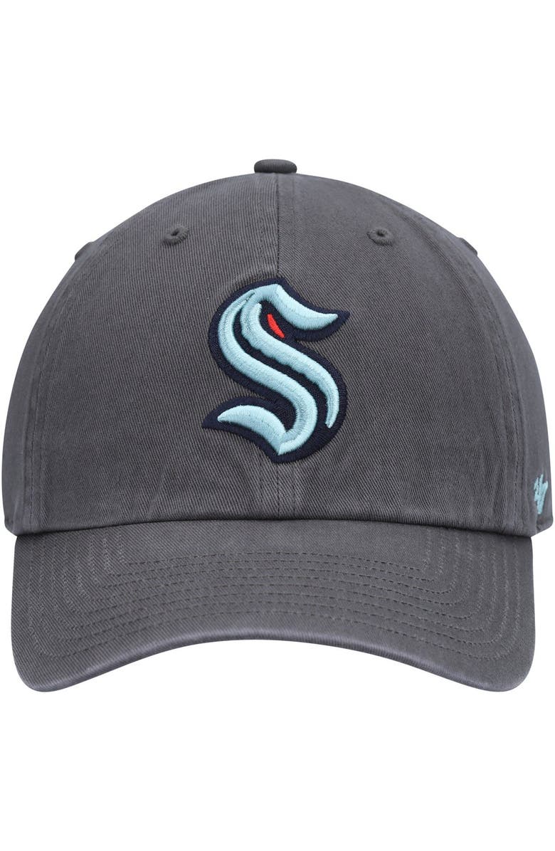'47 Men's '47 Charcoal Seattle Kraken Clean Up Adjustable Hat, Alternate, color, Charcoal