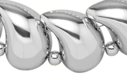 St. Moran Teardrop Beaded Statement Necklace In Silver