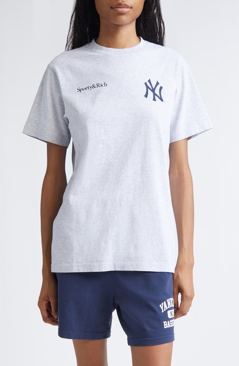 Sporty & Rich Champions T-Shirt, Main, color, Heather Gray