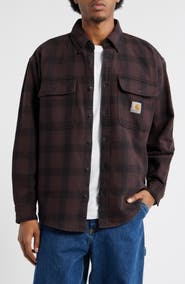 Carhartt Work In Progress Edmands Plaid Cotton Twill Button-Down Shirt