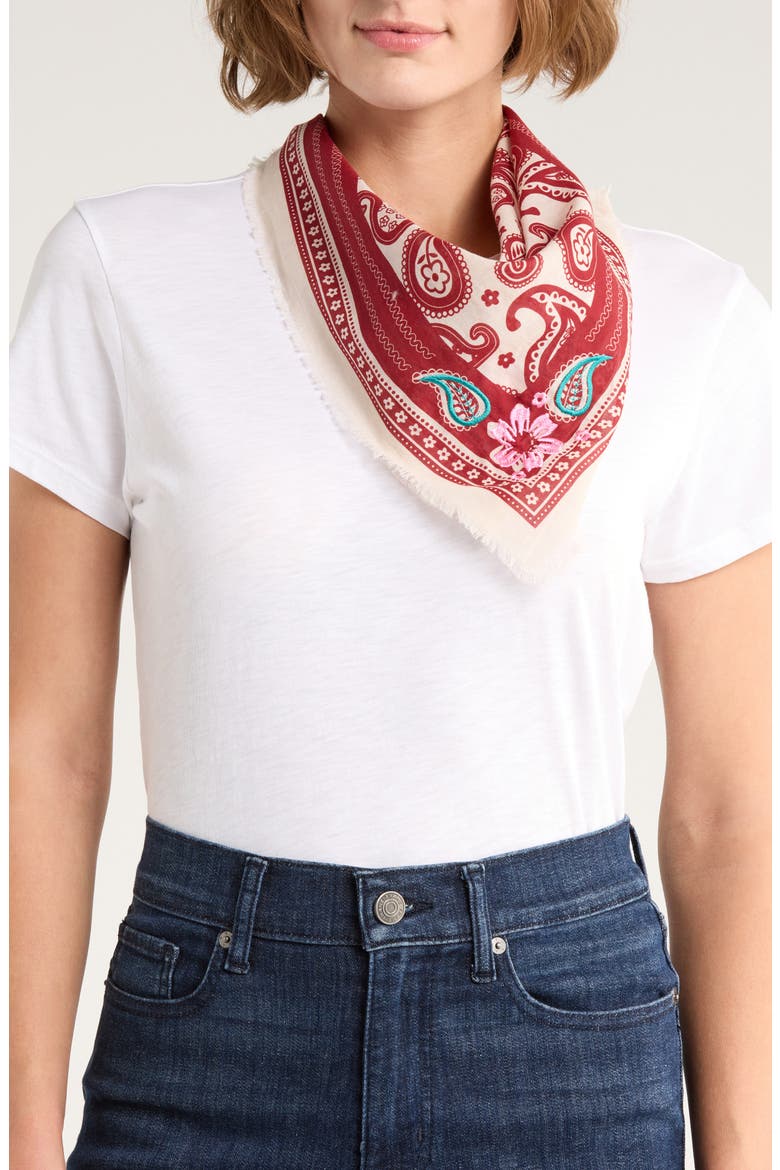 Embroidered Bandana, Main, color, BURNT PAISLEY