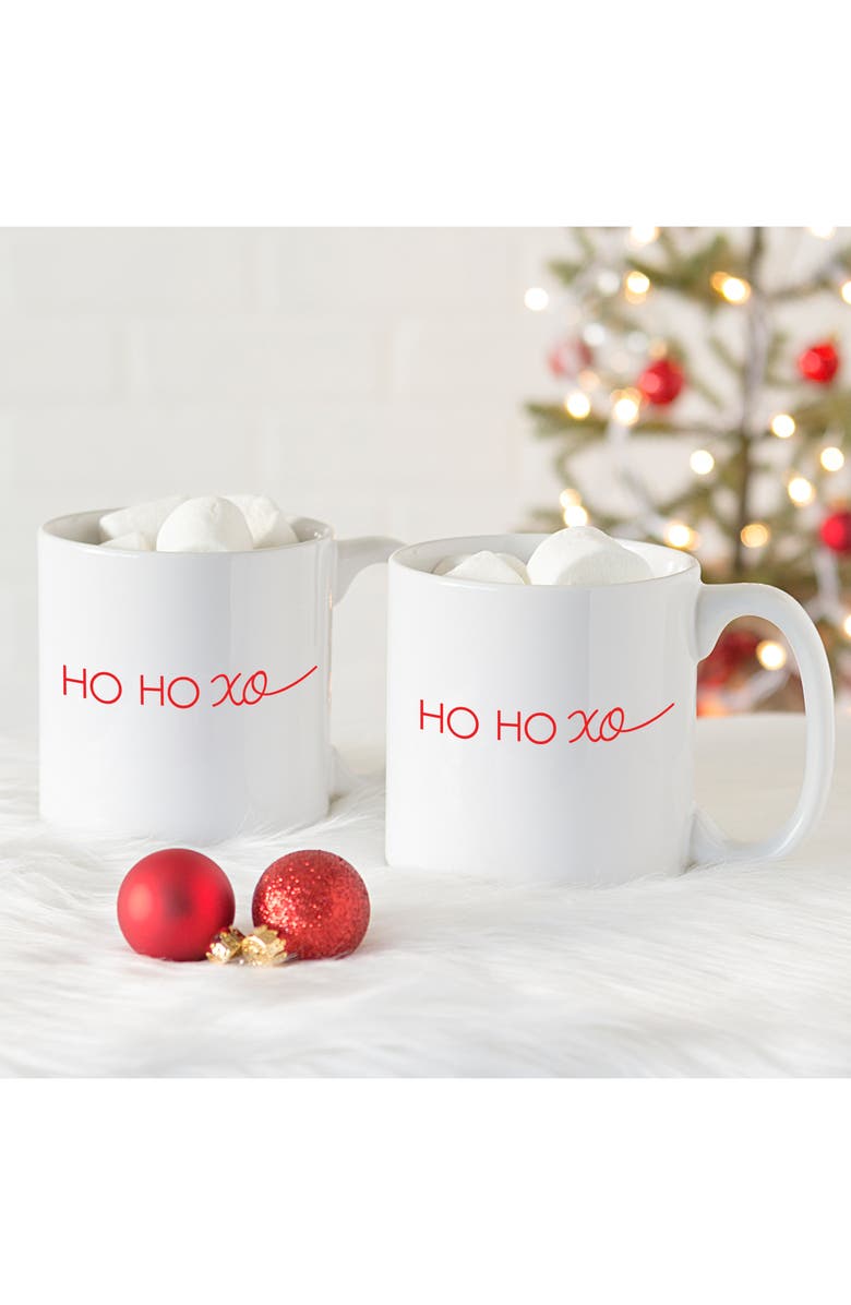 Cathy's Concepts Set of 2 Ho Ho XO Ceramic Coffee Mugs, Alternate, color, 