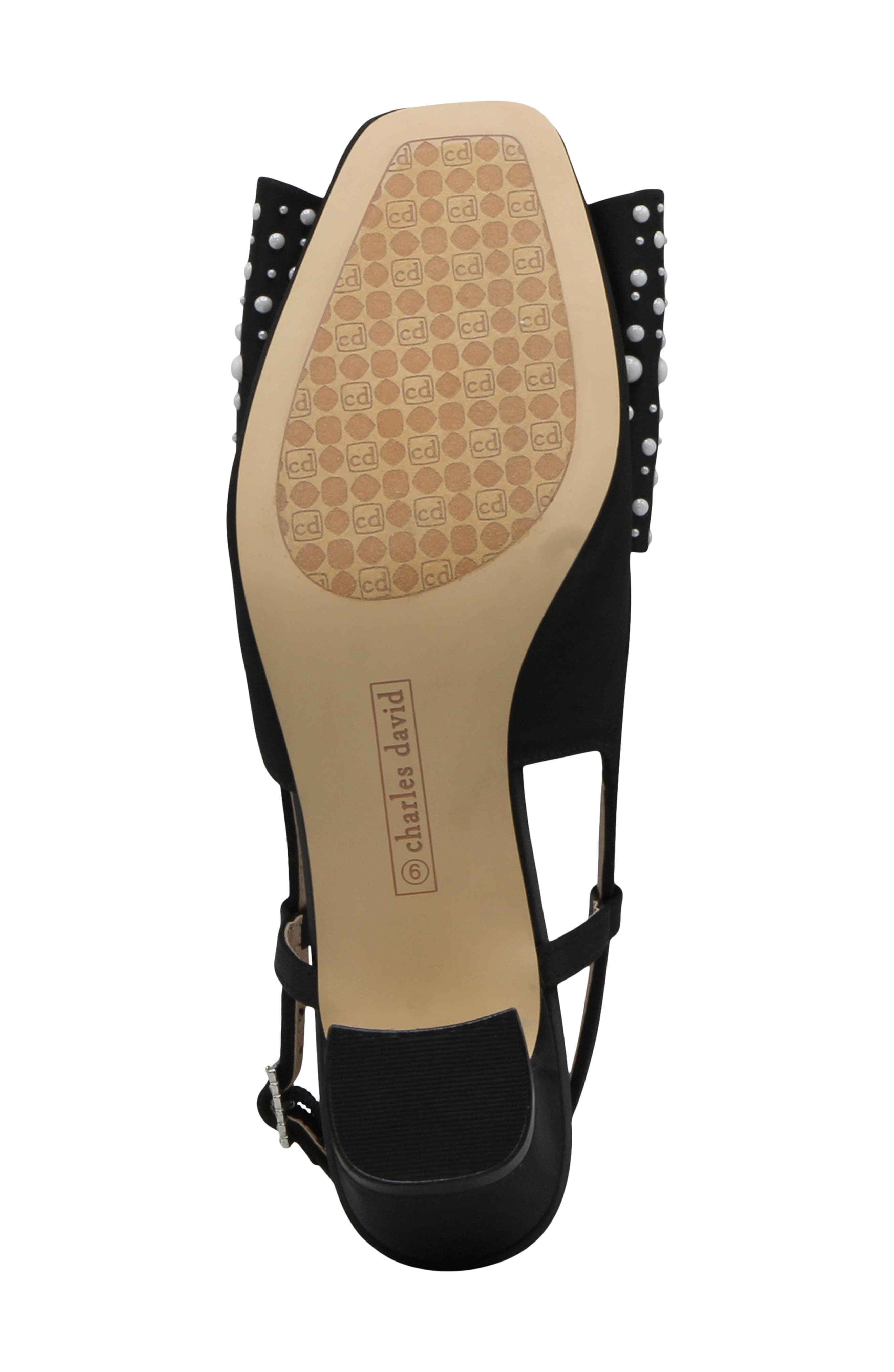 Charles David Jackie Slingback Pump, Alternate, color, Black Satin