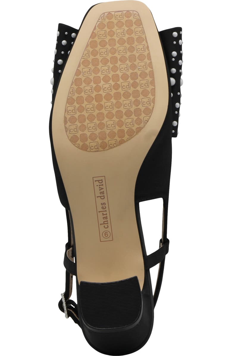 Charles David Jackie Slingback Pump, Alternate, color, Black Satin