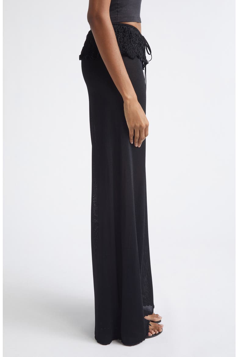 Ash Ruffle Pants, Alternate, color, BLACK