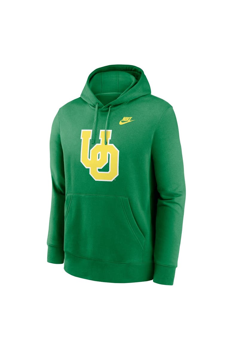 Men's Nike Green Oregon Ducks Legacy Logo Club Fleece Pullover Hoodie, Alternate, color, Green