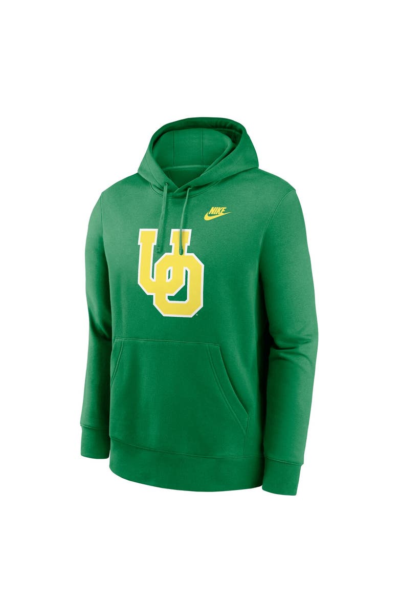 Nike Men's Nike Green Oregon Ducks Legacy Logo Club Fleece Pullover Hoodie, Alternate, color, Green