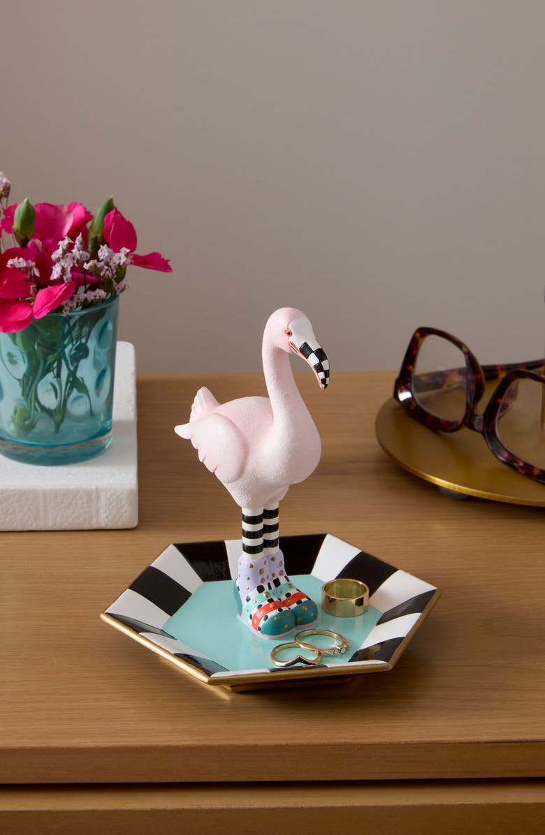 MACKENZIE CHILDS Patience Brewster Sheila Flamingo Trinket Dish, Alternate, color, Pink