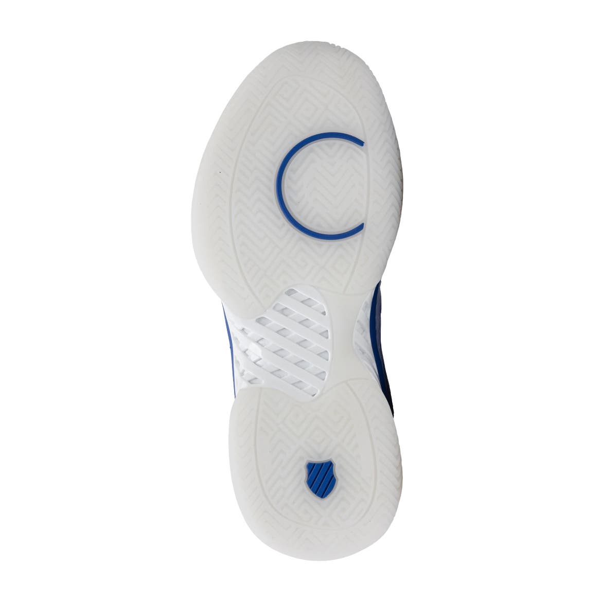 K-Swiss x Lucky In Love Hypercourt Express 2 Womens Tennis Shoes, Alternate, color, White/Electric Blue/Silver