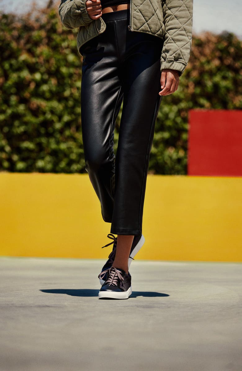 Sanctuary Carnaby Kick Crop Faux Leather Pants, Alternate, color, 