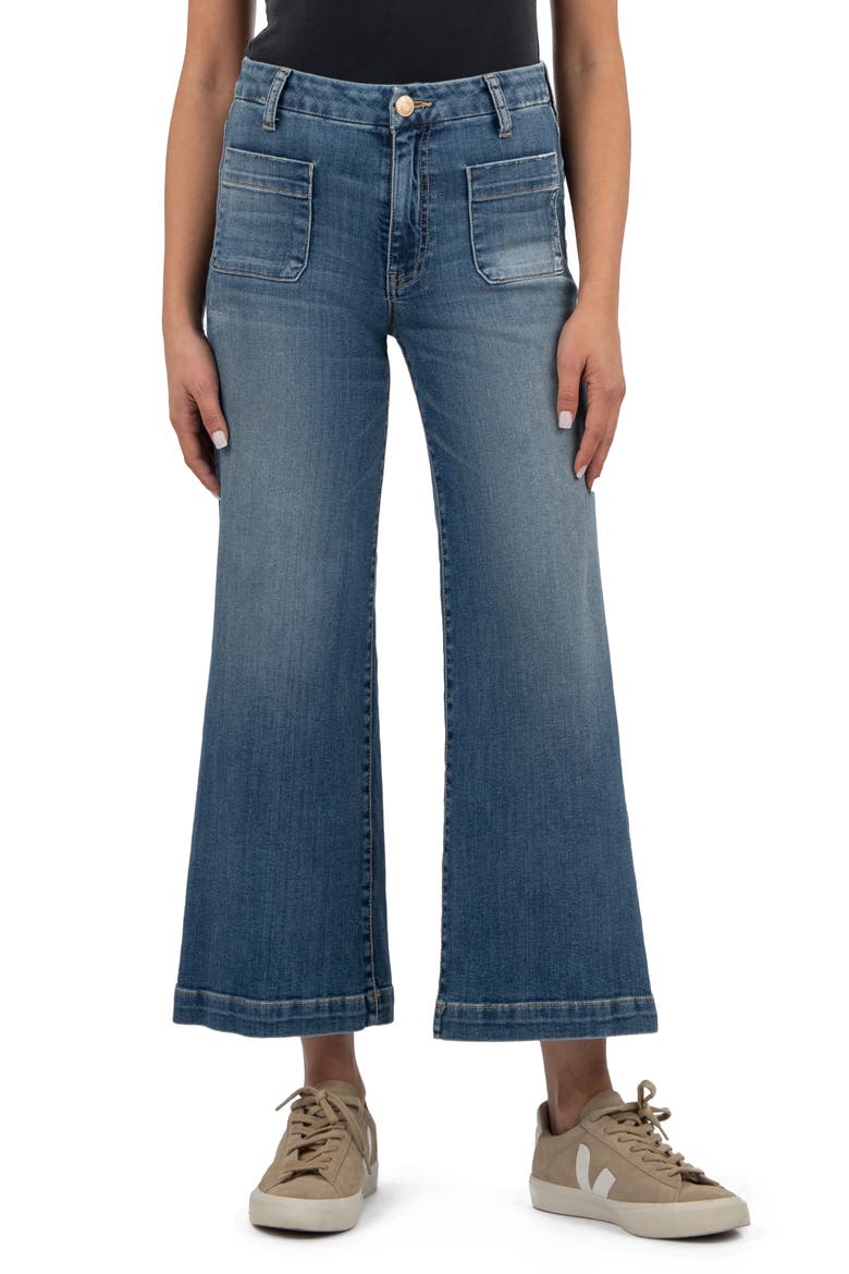 Meg Patch Pocket High Waist Wide Leg Jeans, Main, color, EFFECTIVENESS