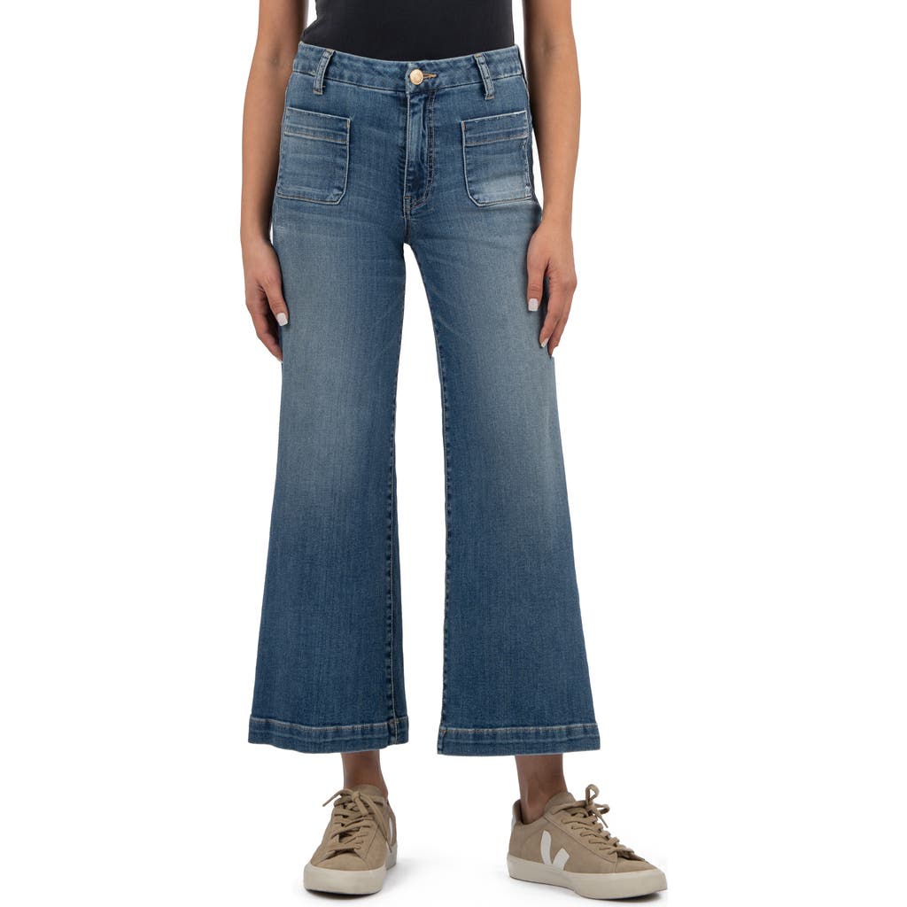 Kut From The Kloth Meg Patch Pocket High Waist Wide Leg Jeans In Effectiveness