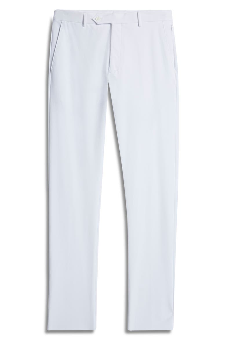 Men's Active Stretch Flat Front Pants, Alternate, color, WHITE
