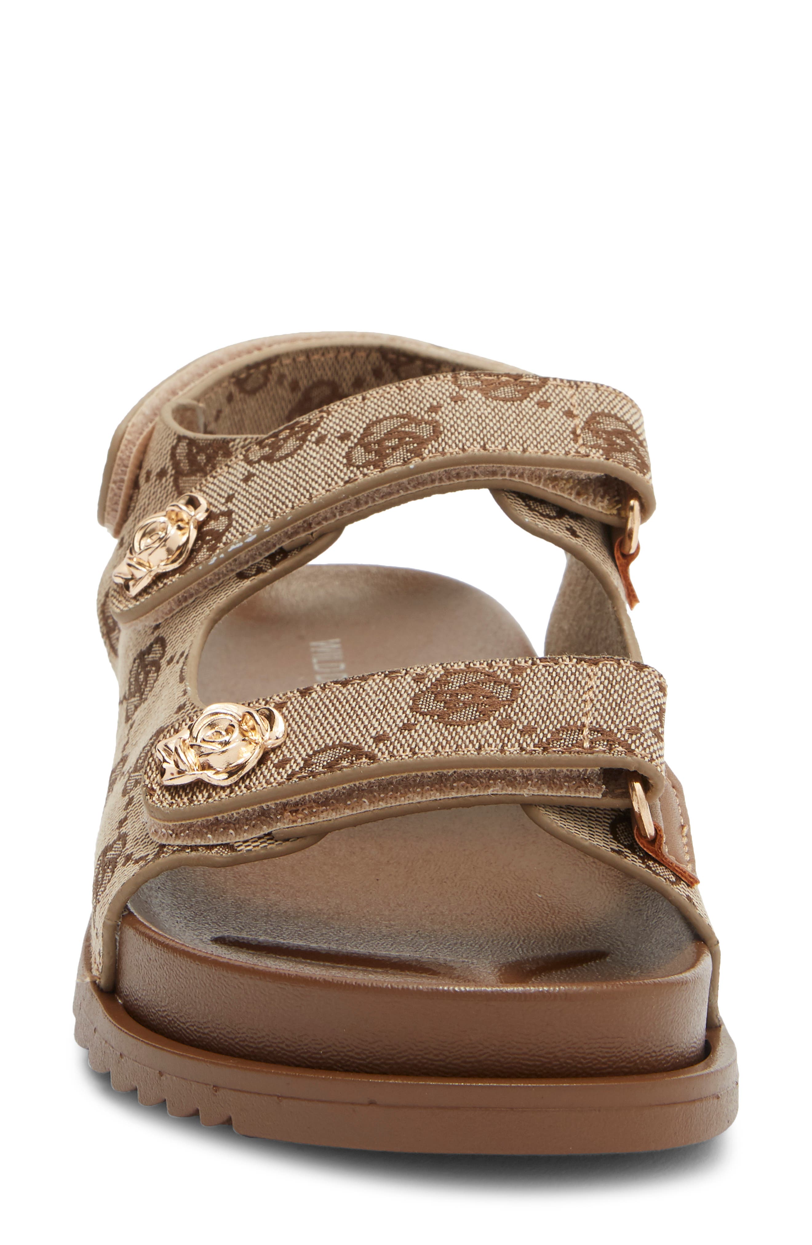 Aileen Footbed Sandal, Alternate, color, BROWN FLORAL