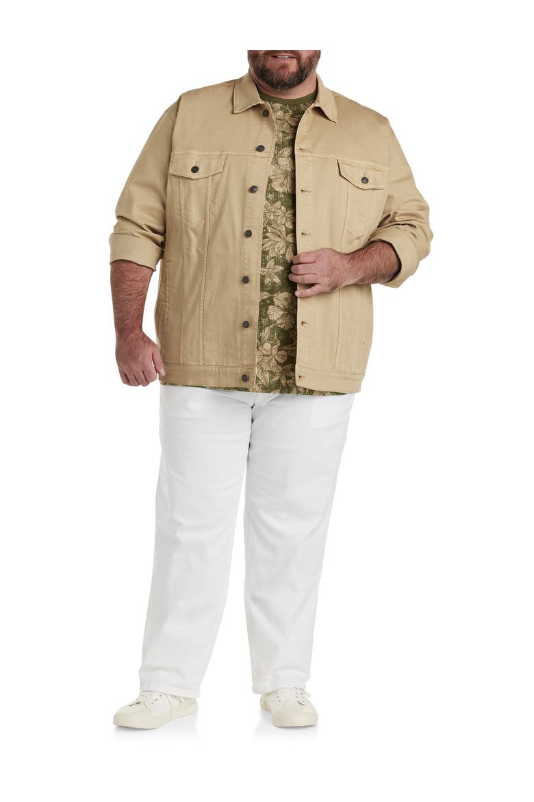 Big & Tall Twill Jacket, Alternate, color, LIGHT TAN
