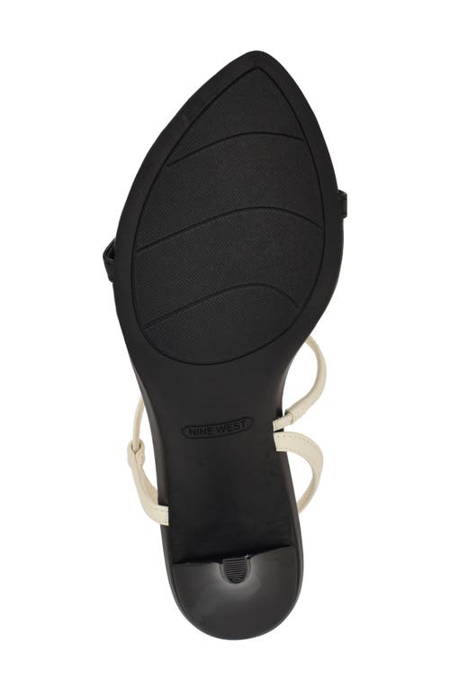 Nine West Cakely 3 Sandal In Black/chic Cream